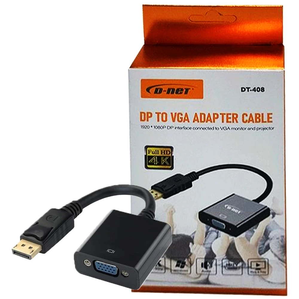 تبدیل DISPLAY PORT به VGA مدل D-Net DT-408